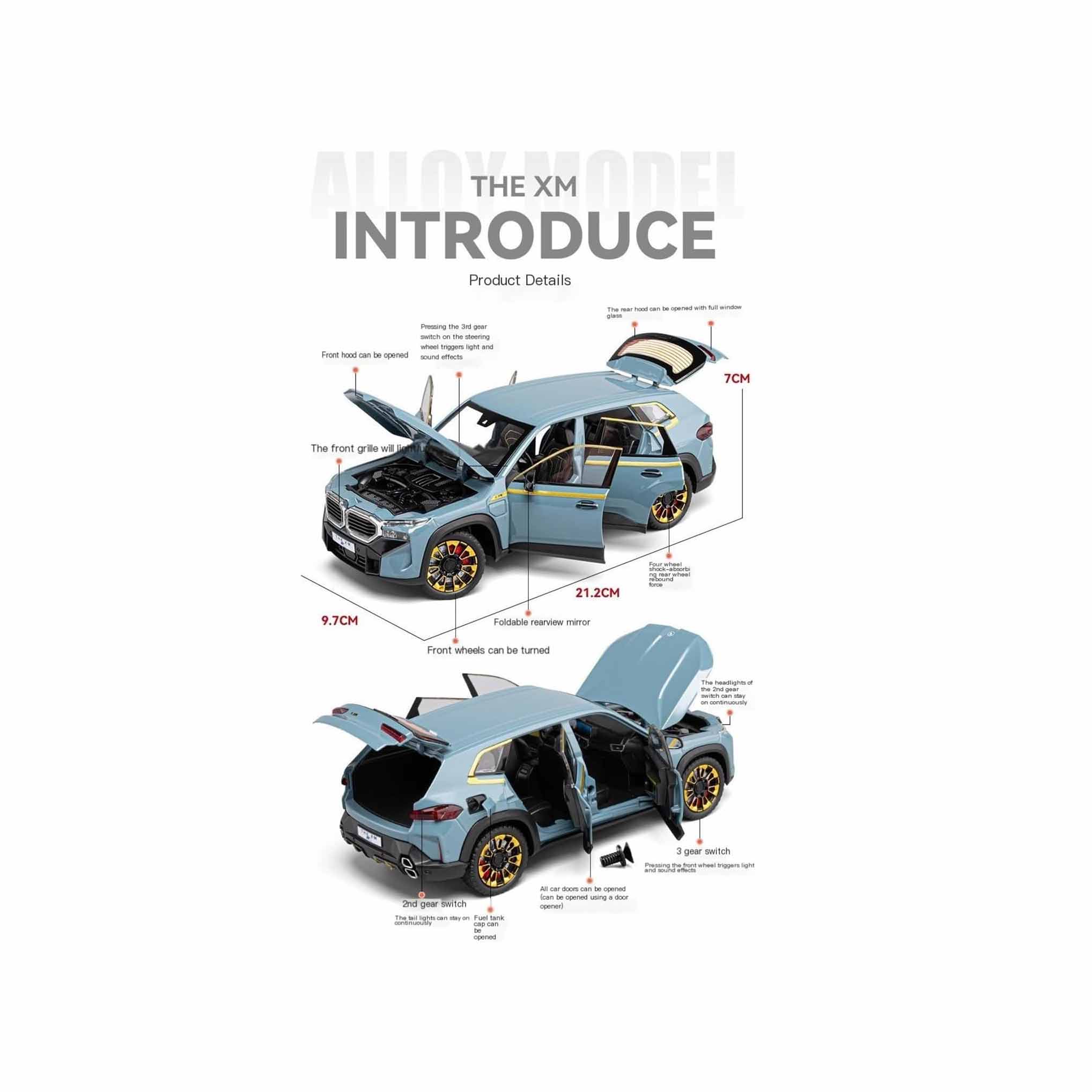 711eTtiUhDL ماشین فلزی BMW XM مدل دودزا