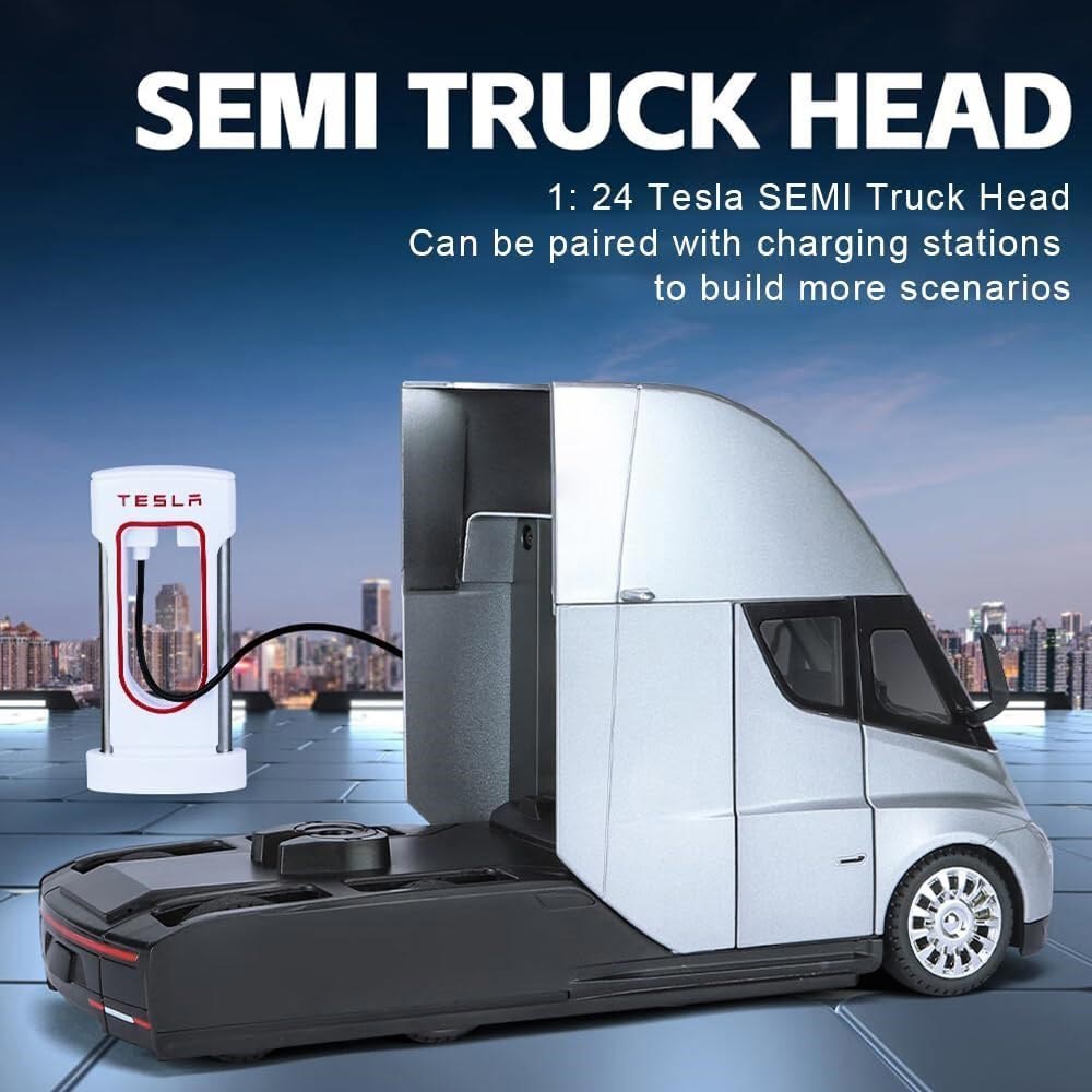 ماکت فلزی تریلی تسلا کد 2449B 