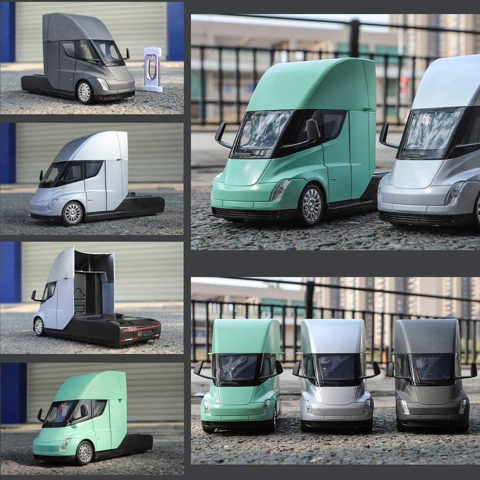 ماکت فلزی تریلی تسلا کد 2449B 