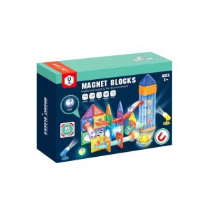 اسباب بازی مگنت چراغ دار مدل 69 قطعه