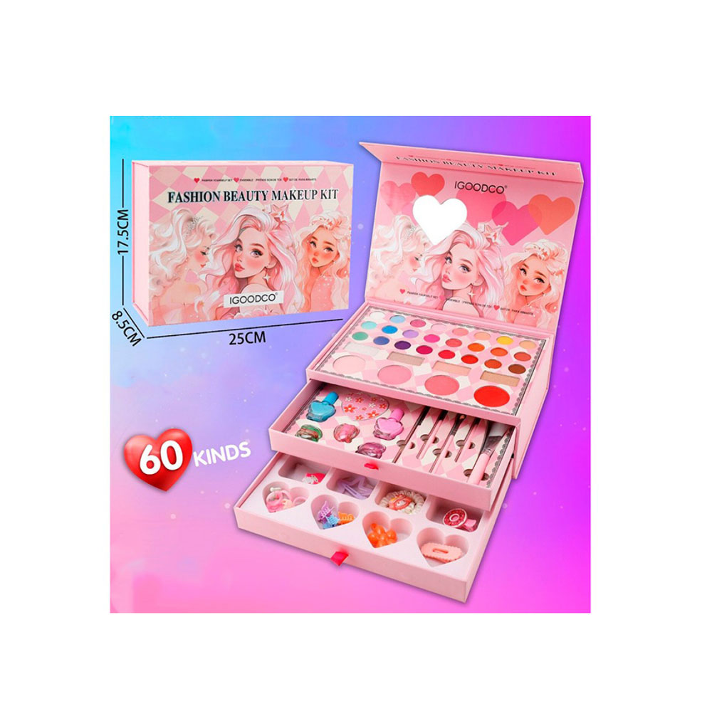 nabir-dlya-makiyazhu-2 ست لوازم آرایشی کودک سه طبقه مدل IG 3145