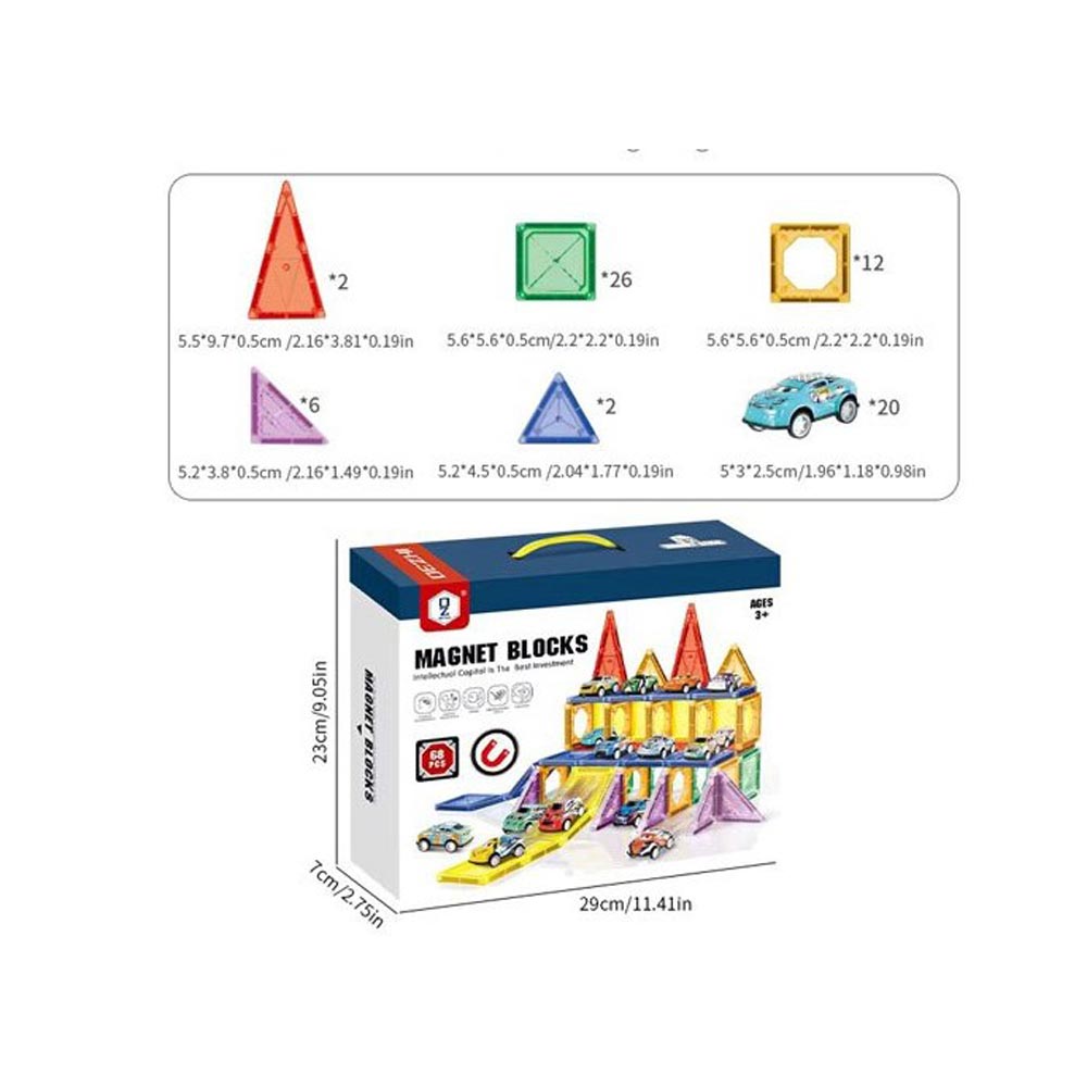 DPZmVYf1HE2UNNMF ساختنی مگنتی 68 تکه برند Dezhi کد HD119A