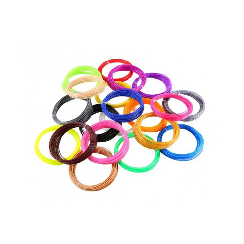پک-10-رنگی-فیلامنت-5متری-پرینتر-3-بعدی-pla-قطر-175mm فیلامنت قلم سه بعدی رنگی بسته 10 عددی